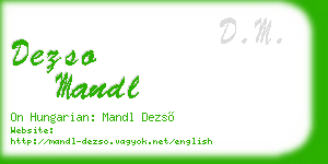 dezso mandl business card